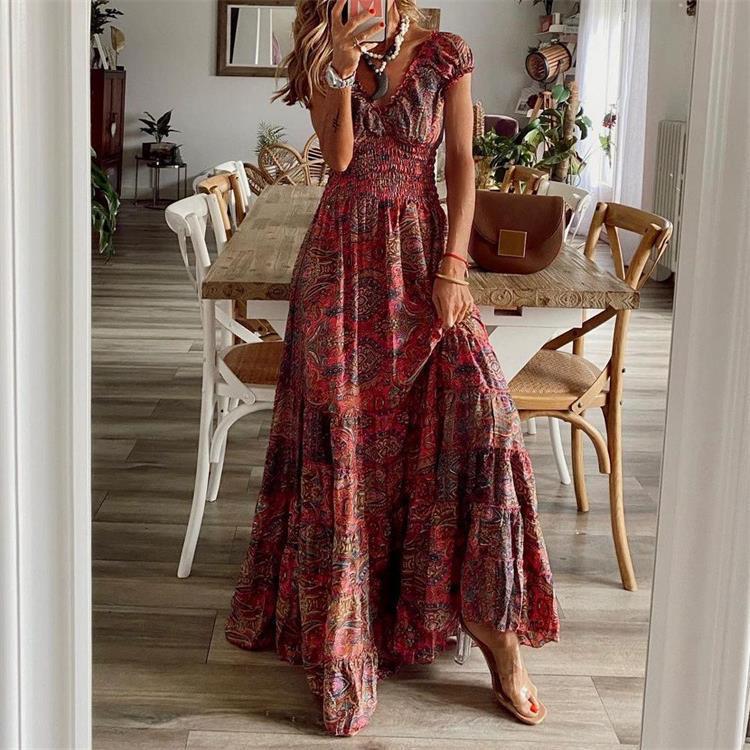 [Nowy styl 2025] Długa spódnica w stylu retro w stylu boho
