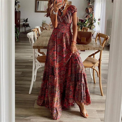 [Nowy styl 2025] Długa spódnica w stylu retro w stylu boho