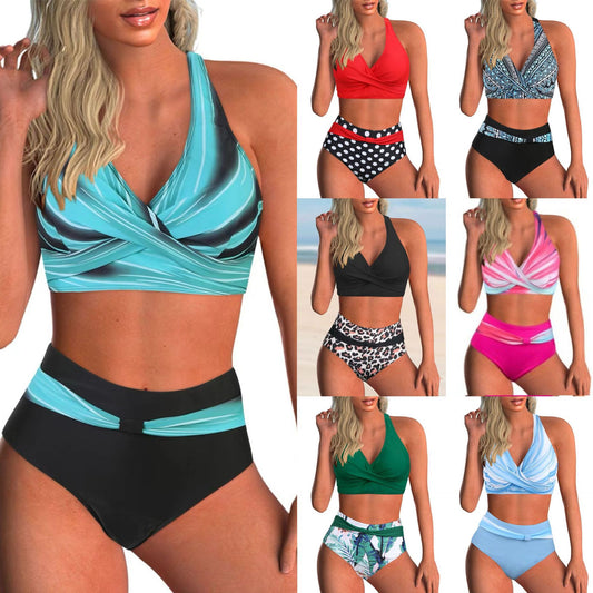 [Kup jeden, a trzy dostaniesz gratis] Stylowy kostium kąpielowy plus size – seksowny, bawełniany design na plażę