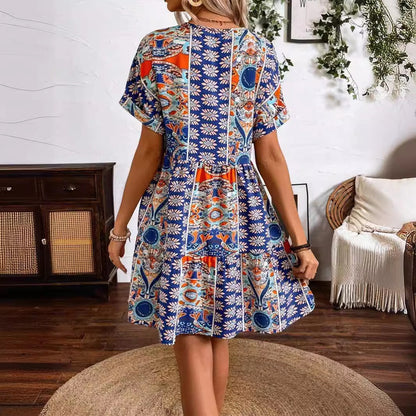 [Nowy styl 2025] Sukienka w kwiaty w stylu retro